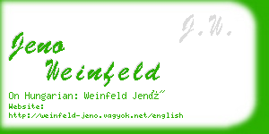jeno weinfeld business card